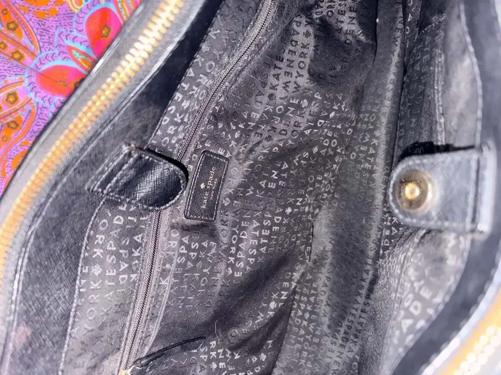 Kate Spade New York Laurel Way Leighann Black Saffiano Leather Satchel